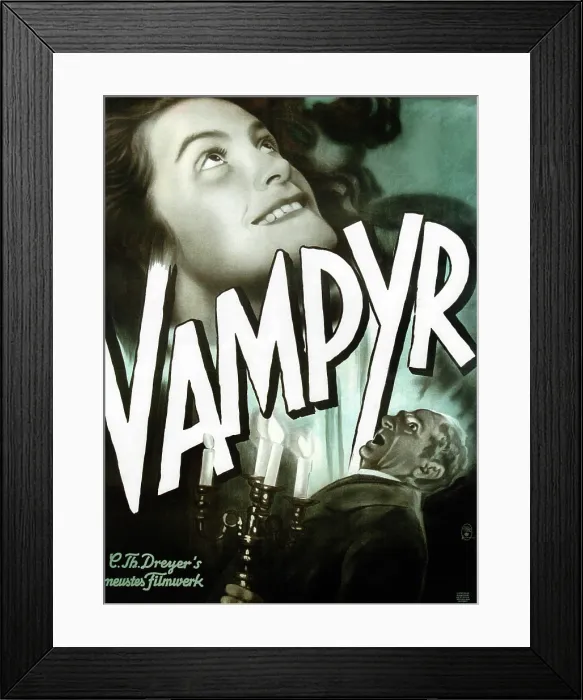 Framed Print : VAMPYR, from top on German poster art: Sybille Schmitz, Maurice Schutz, 1932 Framed Print : VAMPYR, from top on German poster art: Sybille Schmitz, Maurice Schutz, 1932