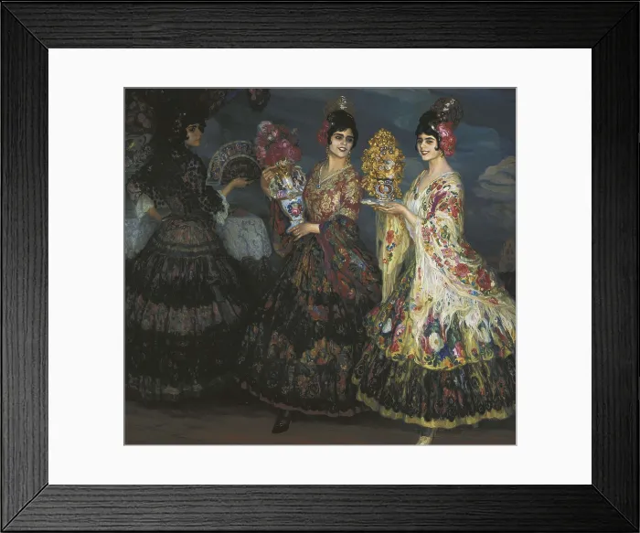 Framed Print : CARDONA LLADOS, Joan (1877-1957). May Offering. ca. 1910. Costumbrism. Oil on canvas. AISA / Everett Collection - Image has fine art copyright