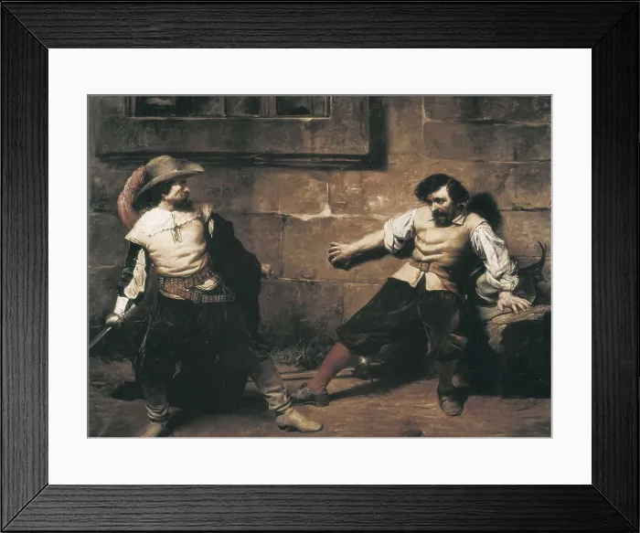 Framed Print : DOMINGO MARQUES, Francisco (1842-1920). A Quarrel in 17th Century. 1866. Oil on canvas. SPAIN. Valencia. San Pio V Fine Arts Museum. AISA / Everett Collection**US SALES ONLY** Framed Print : DOMINGO MARQUES, Francisco (1842-1920). A Quarrel in 17th Century. 1866. Oil on canvas. SPAIN. Valencia. San Pio V Fine Arts Museum. AISA / Everett Collection**US SALES ONLY**