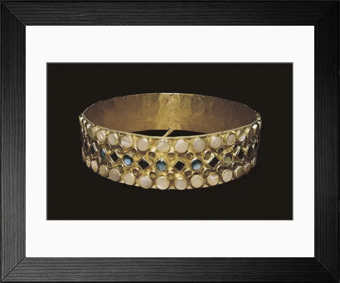 Framed Print : Made in gold, pearls and precious stones. Ostrogothic or Lombardian art. Jewelry. ITALY. Monza. Cathedral Treasure. AISA / Everett Collection**US SALES ONLY** Framed Print : Made in gold, pearls and precious stones. Ostrogothic or Lombardian art. Jewelry. ITALY. Monza. Cathedral Treasure. AISA / Everett Collection**US SALES ONLY**