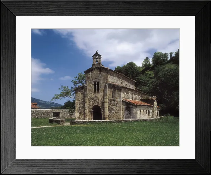 Framed Print : Church of San Salvador de Valdedis. SPAIN. ASTURIAS. Villaviciosa. Asturian Pre-Romanesque art. Architecture. AISA / Everett Collection**US SALES ONLY**