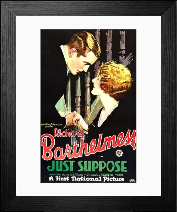 Framed Print : JUST SUPPOSE, left: Richard Barthelmess, 1926