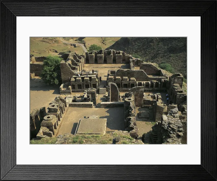 Framed Print : PAKISTAN. NORTH-WEST FRONTIER PROVINCE. The Buddhist monastic complex of Takht-i-Bahi or Throne of Origins (1st c.). AISA / Everett Collection**US SALES ONLY**