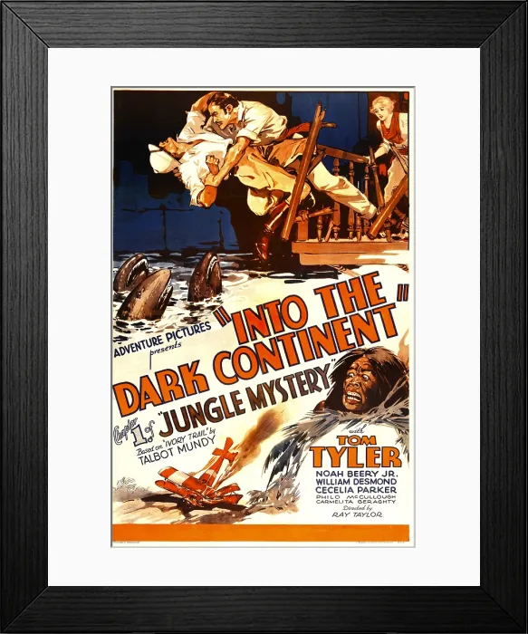 Framed Print : JUNGLE MYSTERY, Chapter 1: Into The Dark Continent, 1932 Framed Print : JUNGLE MYSTERY, Chapter 1: Into The Dark Continent, 1932
