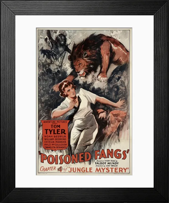 Framed Print : JUNGLE MYSTERY, Cecilia Parker in Chapter 4: Poisoned Fangs, 1932