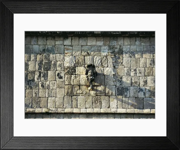 Framed Print : The Nunnery. s.XI-s.XIII. MEXICO. YUCATN. Chichn Itz. Relief depicting god Chaac, Mayan god of rain. Maya art. Architecture. AISA / Everett Collection**US SALES ONLY**