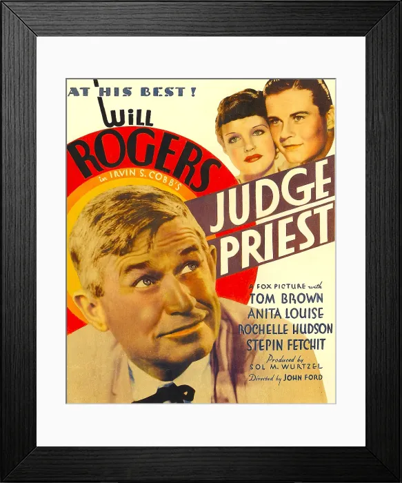 Framed Print : JUDGE PRIEST, left: Will Rogers, top right from left: Anita Louise, Tom Brown, 1934, TM and Copyright 20th Century Fox Film Corp. All rights reserved. / courtesy Everett Collection Framed Print : JUDGE PRIEST, left: Will Rogers, top right from left: Anita Louise, Tom Brown, 1934, TM and Copyright 20th Century Fox Film Corp. All rights reserved. / courtesy Everett Collection