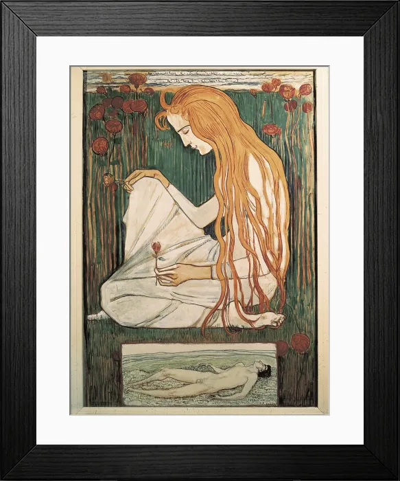 Framed Print : HODLER, Ferdinand (1853-1918). The Dream. 1897-1903. Painting. Private Collection. AISA / Everett Collection**US SALES ONLY**