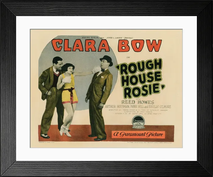 Framed Print : ROUGH HOUSE ROSIE, lobbycard, Reed Howes (left), Clara Bow (center), 1927 Framed Print : ROUGH HOUSE ROSIE, lobbycard, Reed Howes (left), Clara Bow (center), 1927