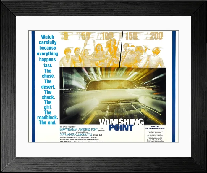 Framed Print : VANISHING POINT, 1971, TM & Copyright 20th Century Fox Film Corp. / courtesy Everett Collection Framed Print : VANISHING POINT, 1971, TM & Copyright 20th Century Fox Film Corp. / courtesy Everett Collection