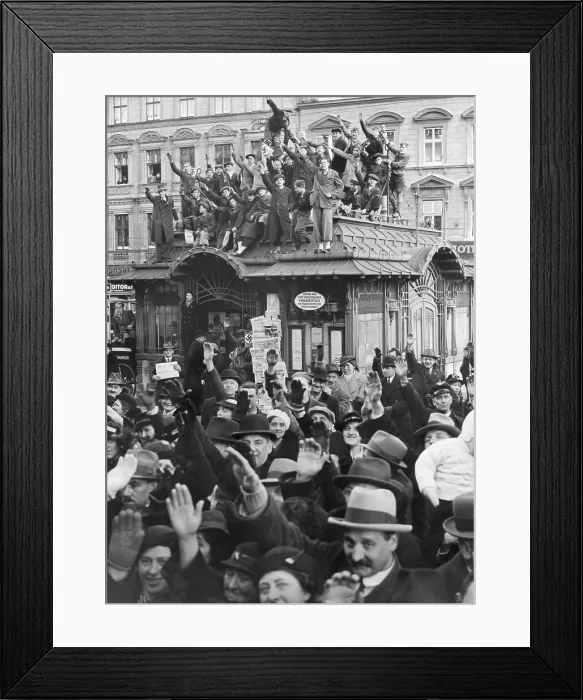 Framed Print : Hundreds of thousands of Austrians line the route of Hitler's triumphant entry into Vienna, Austria. March 15, 1938. (BSLOC_2015_13_29) Framed Print : Hundreds of thousands of Austrians line the route of Hitler's triumphant entry into Vienna, Austria. March 15, 1938. (BSLOC_2015_13_29)