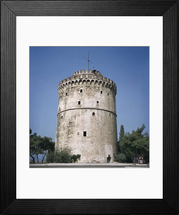 Framed Print : GREECE. CENTRAL MACEDONIA. THESSALONIKI. Salonika. White Tower, built by Venetians in 15th c. Late Byzantine art. AISA / Everett Collection**US SALES ONLY**