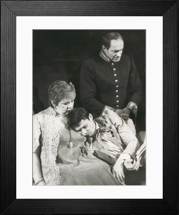 Framed Print : GOGOL, Nikolai Vasilievich (1809-1852). Scene from 'The Inspector General' with the actors Mischenko (Ilestakov), Vochek (Anna Andreevna)