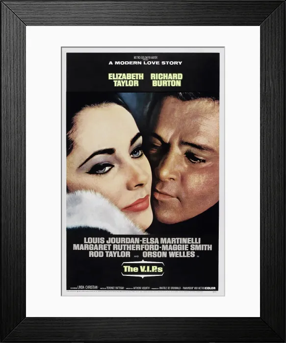 Framed Print : THE V.I.P.S, US poster, Elizabeth Taylor, Richard Burton, 1963 Framed Print : THE V.I.P.S, US poster, Elizabeth Taylor, Richard Burton, 1963