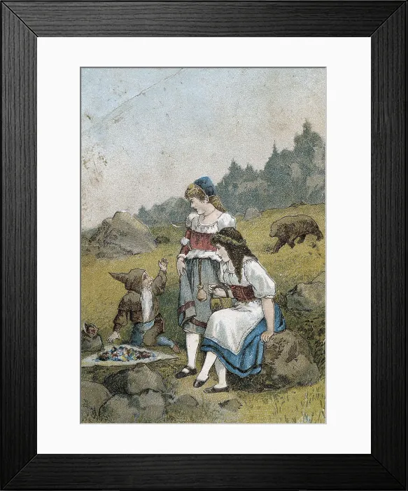 Framed Print : Illustration of an edition of Jacob and Wilhelm Grimm's Tales (19th c.). AISA / Everett Collection**US SALES ONLY** Framed Print : Illustration of an edition of Jacob and Wilhelm Grimm's Tales (19th c.). AISA / Everett Collection**US SALES ONLY**