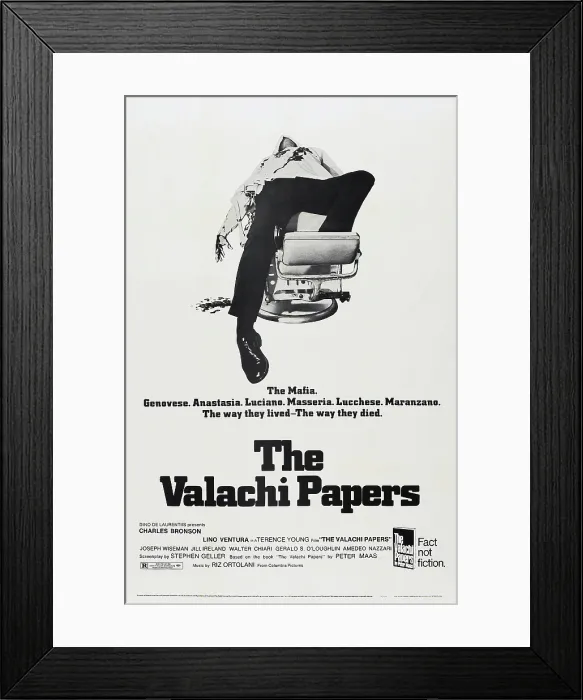 Framed Print : THE VALACHI PAPERS, US poster art, 1972