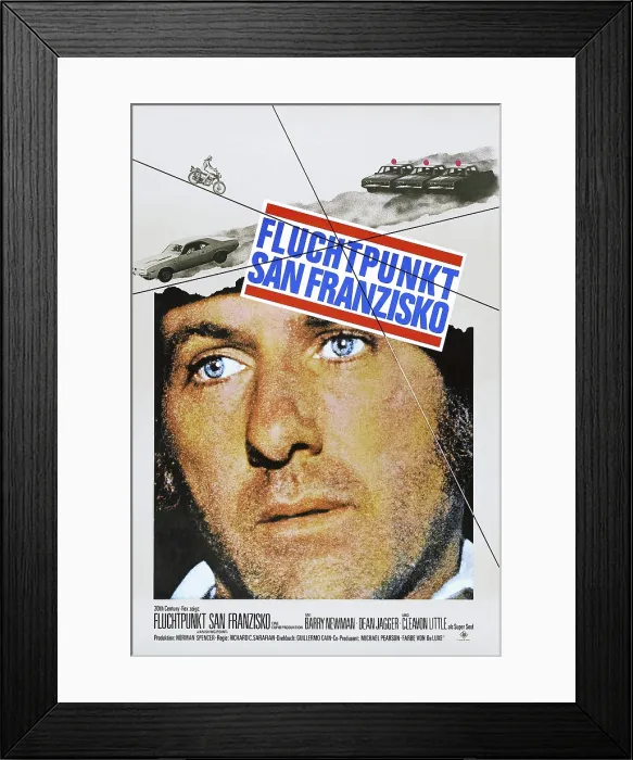 Framed Print : VANISHING POINT, (aka FLUCHTPUNKT SAN FRANZISKO), German poster, Barry Newman, 1971. TM & Copyright 20th Century Fox Film Corp. / courtesy Everett Collection
