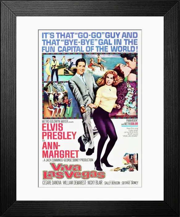Framed Print : VIVA LAS VEGAS, center, left to right: Elvis Presley, Ann-Margret, 1964 Framed Print : VIVA LAS VEGAS, center, left to right: Elvis Presley, Ann-Margret, 1964