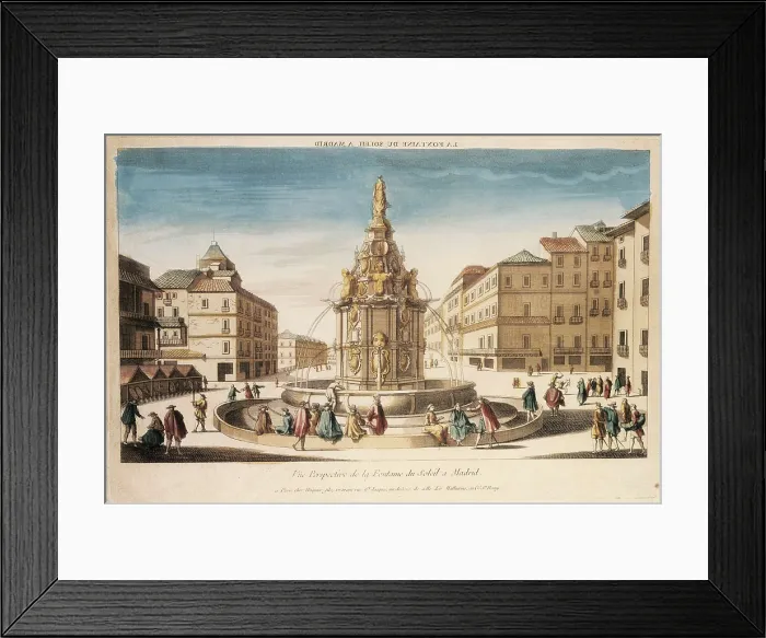 Framed Print : Madrid (c. 1665). Plaza del Sol and Mariblanca Fountain. Etching. SPAIN. Madrid. Municipal Museum. AISA / Everett Collection**US SALES ONLY** Framed Print : Madrid (c. 1665). Plaza del Sol and Mariblanca Fountain. Etching. SPAIN. Madrid. Municipal Museum. AISA / Everett Collection**US SALES ONLY**