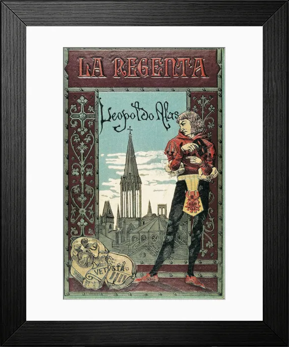 Framed Print : CLARIN, Leopoldo Alas y Urea, also called (1852-1901). Front page of the novel 'La Regenta', Barcelona (1884). Painting. AISA / Everett Collection**US SALES ONLY**