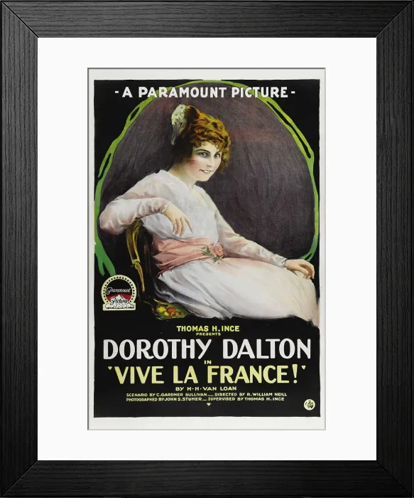 Framed Print : VIVE LA FRANCE, Dorothy Dalton, 1918 Framed Print : VIVE LA FRANCE, Dorothy Dalton, 1918