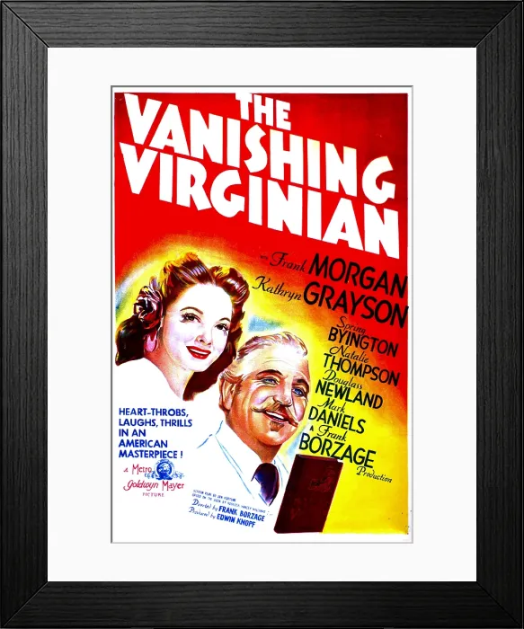 Framed Print : THE VANISHING VIRGINIAN, US poster, from left: Kathryn Grayson, Frank Morgan, 1942