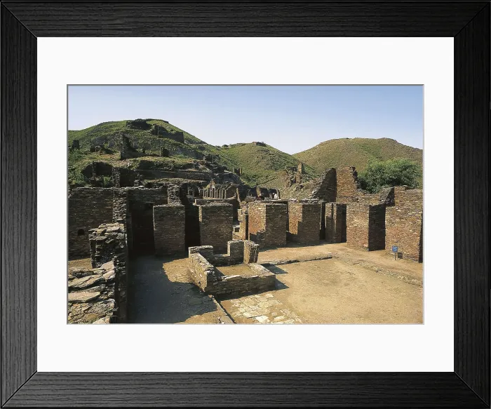 Framed Print : PAKISTAN. NORTH-WEST FRONTIER PROVINCE. The Buddhist monastic complex of Takht-i-Bahi or Throne of Origins (1st c.). Cells and yards. AISA / Everett Collection**US SALES ONLY**
