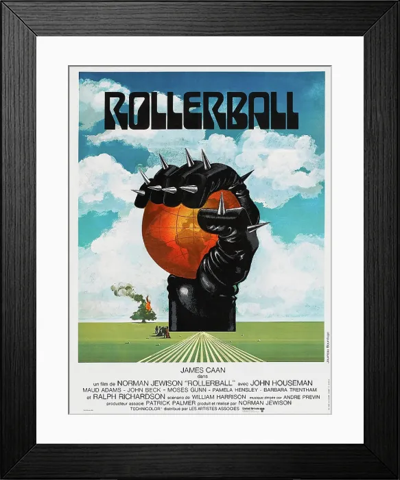 Framed Print : ROLLERBALL, French poster, 1975 Framed Print : ROLLERBALL, French poster, 1975