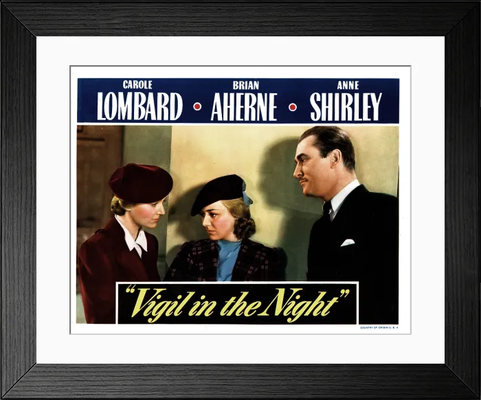 Framed Print : VIGIL IN THE NIGHT, from left, Carole Lombard, Anne Shirley, Brian Aherne, 1940 Framed Print : VIGIL IN THE NIGHT, from left, Carole Lombard, Anne Shirley, Brian Aherne, 1940