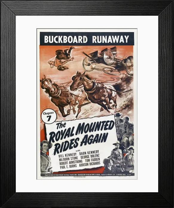 Framed Print : THE ROYAL MOUNTED RIDES AGAIN, US poster, Bill Kennedy (bottom left), 1945 Framed Print : THE ROYAL MOUNTED RIDES AGAIN, US poster, Bill Kennedy (bottom left), 1945
