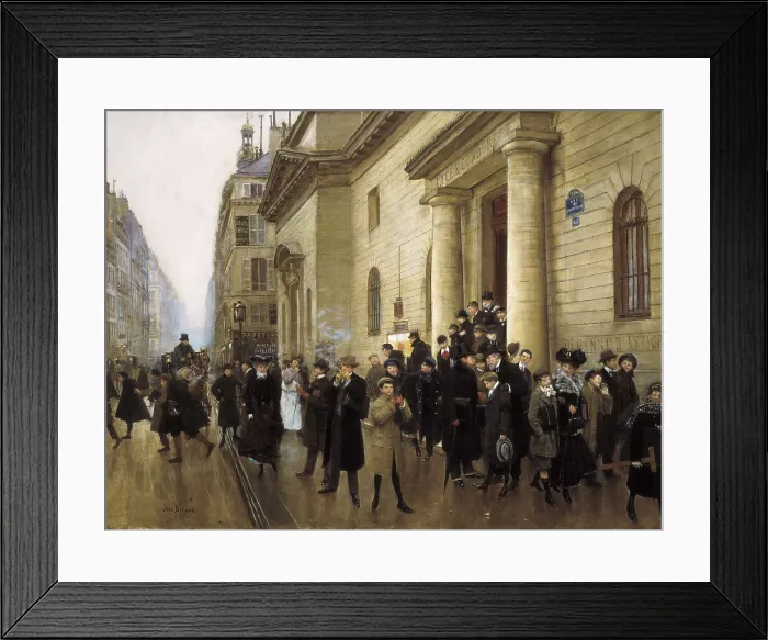 Framed Print : BERAUD, Jean (1849-1935). Leaving the Lycee Condorcet. end 19th-beg. 20th c. Art Nouveau. Oil on canvas. FRANCE. Paris. Muse Carnavalet (Carnavalet Museum)