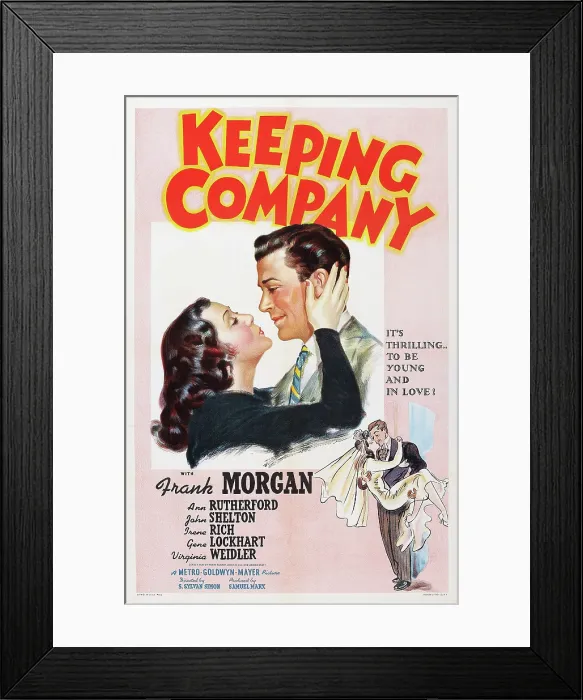 Framed Print : KEEPING COMPANY, US poster art, from left: Ann Rutherford, John Shelton, 1940