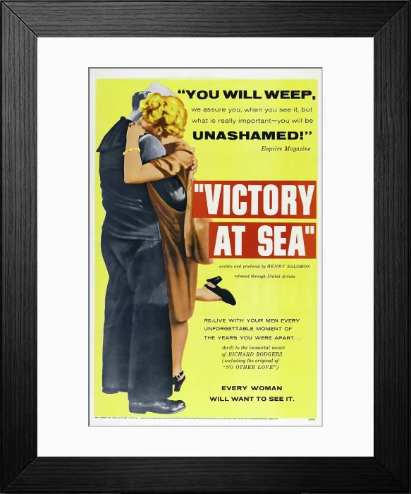 Framed Print : VICTORY AT SEA, US poster, 1954