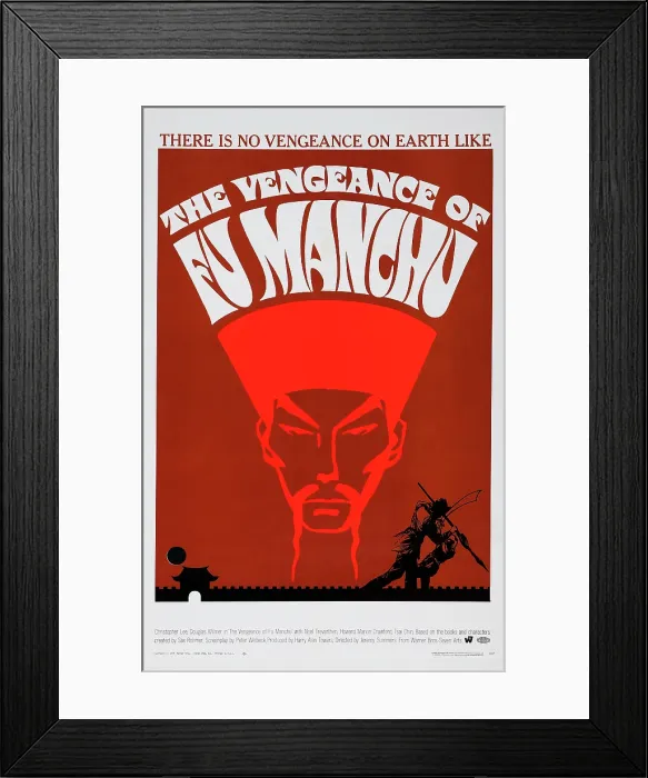 Framed Print : THE VENGEANCE OF FU MANCHU, US poster, Christopher Lee (center), 1967 Framed Print : THE VENGEANCE OF FU MANCHU, US poster, Christopher Lee (center), 1967