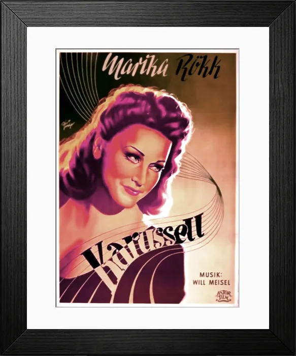 Framed Print : KARUSSELL, German poster, Marika Rkk, 1937