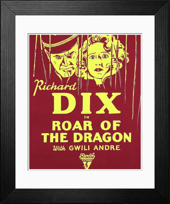 Framed Print : ROAR OF THE DRAGON, from left on US poster art: Richard Dix, Gwili Andre, 1932