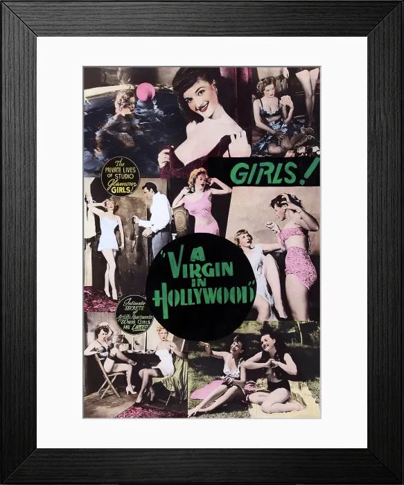 Framed Print : A VIRGIN IN HOLLYWOOD, (aka HOLLYWOOD CONFIDENTIAL, aka SHOULD A GIRL SAY YES?, aka SIDE STREETS OF HOLLYWOOD), poster art, 1948 Framed Print : A VIRGIN IN HOLLYWOOD, (aka HOLLYWOOD CONFIDENTIAL, aka SHOULD A GIRL SAY YES?, aka SIDE STREETS OF HOLLYWOOD), poster art, 1948