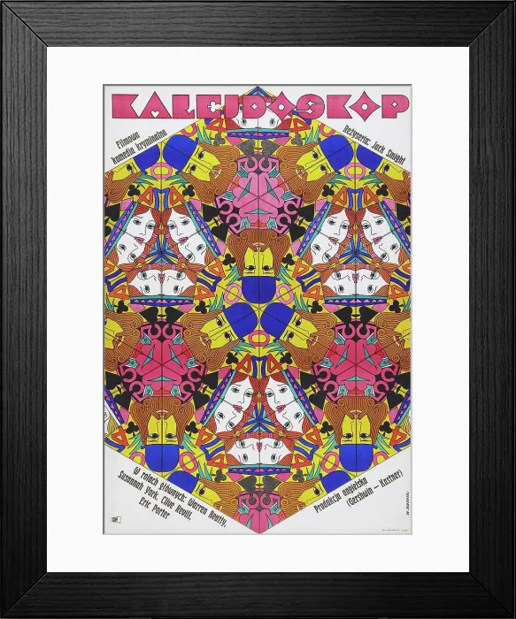 Framed Print : KALEIDOSCOPE, (aka KALEIDOSKOP), Polish poster, 1966