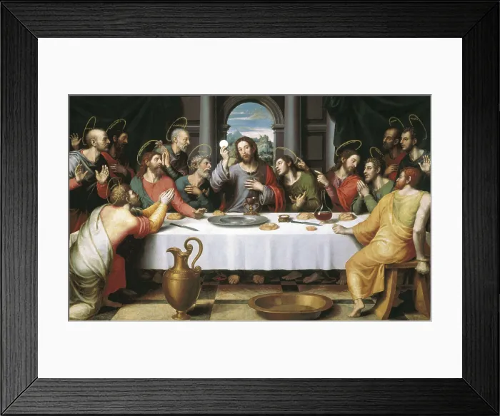 Framed Print : JUANES, Juan de (1523-1579). The Last Supper. ca. 1550. Oil on wood. SPAIN. Madrid. Prado Museum. AISA / Everett Collection**US SALES ONLY**