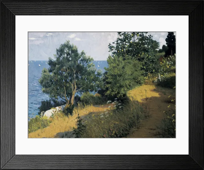 Framed Print : LLIMONA i BRUGUERA, Joan (1860-1926). Vilassar Coast. Modernism. Oil on canvas. SPAIN. Monistrol de Montserrat. Museum of Montserrat. AISA / Everett Collection**US SALES ONLY**