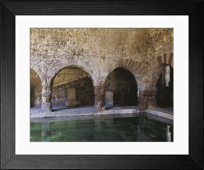 Framed Print : SPAIN. CATALONIA. BARCELONA. Caldes de Montbui. Roman thermae or baths (2nd-1st c. BC). Frigidarium. Roman art. Republican period. Architecture