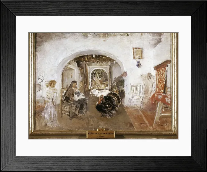 Framed Print : PINAZO CAMARLENCH, Ignacio (1849-1916). Interior of a Valencian farmhouse. c. 1899. Impressionism. Oil on canvas. SPAIN. Valencia. San Pio V Fine Arts Museum Framed Print : PINAZO CAMARLENCH, Ignacio (1849-1916). Interior of a Valencian farmhouse. c. 1899. Impressionism. Oil on canvas. SPAIN. Valencia. San Pio V Fine Arts Museum