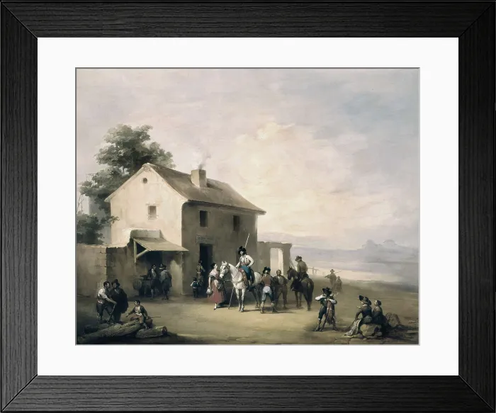 Framed Print : ELBO, Jos (1804-1844). A Country Inn. 1843. Romanticism. Oil on canvas. SPAIN. Madrid. Romantic Museum. AISA / Everett Collection**US SALES ONLY**