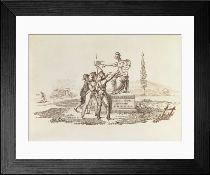 Framed Print : Spain (1812). Constitution of the Cadiz Cortes (19th March 1812). Etching. SPAIN. Madrid. Romantic Museum. AISA / Everett Collection**US SALES ONLY** Framed Print : Spain (1812). Constitution of the Cadiz Cortes (19th March 1812). Etching. SPAIN. Madrid. Romantic Museum. AISA / Everett Collection**US SALES ONLY**