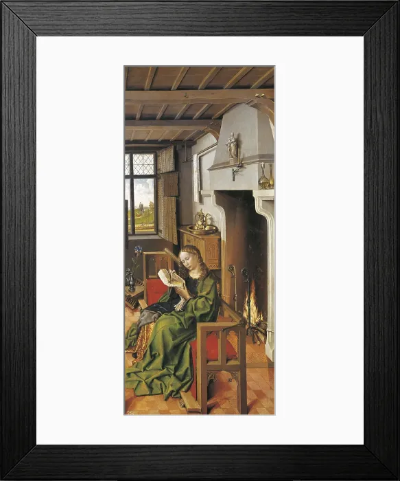 Framed Print : Campin, Robert, called 'Master of Flmalle' (1378-1444). Saint Barbara. 1438. Central detail. Flemish art. Oil on wood. SPAIN. Madrid. Prado Museum