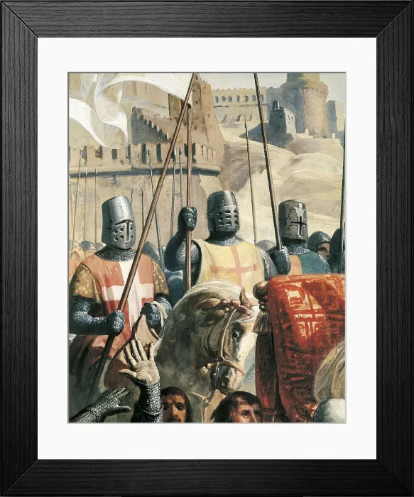 Framed Print : Lariviere, Charles-Philippe-Auguste (1798-1876). Battle of Montgisard near Ascalon. 1840s. Crusades