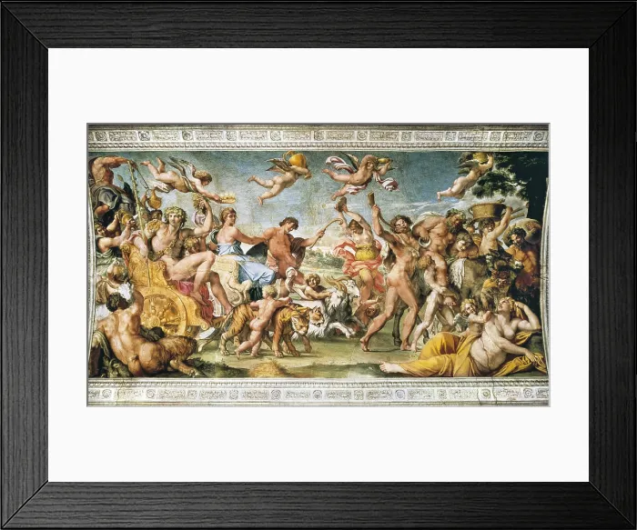 Framed Print : CARRACHE, Annibale. Triumph of Bacchus and Ariadne. 1595-1605. ITALY. Rome. Farnese Palace. Baroque art. Fresco. AISA / Everett Collection**US SALES ONLY**