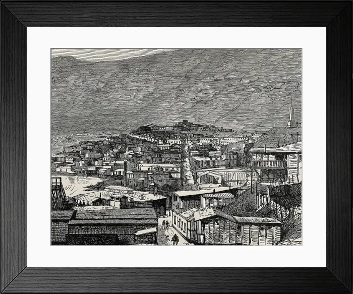 Framed Print : Chile. Pisagua (1891). Engraving. AISA / Everett Collection**US SALES ONLY**