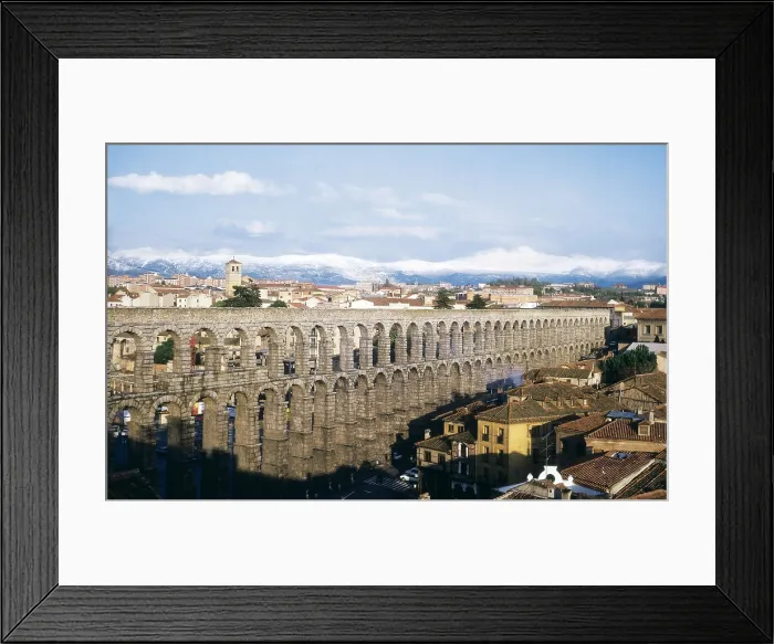 Framed Print : Aqueduct in Segovia. 1st c. SPAIN. CASTILE AND LEON. SEGOVIA. Segovia. Roman art. Early Empire. Architecture. AISA / Everett Collection**US SALES ONLY**