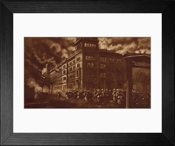 Framed Print : German troops storming of Berlin Police Headquarters to oust the Spartacists, Jan. 12, 1919 Framed Print : German troops storming of Berlin Police Headquarters to oust the Spartacists, Jan. 12, 1919